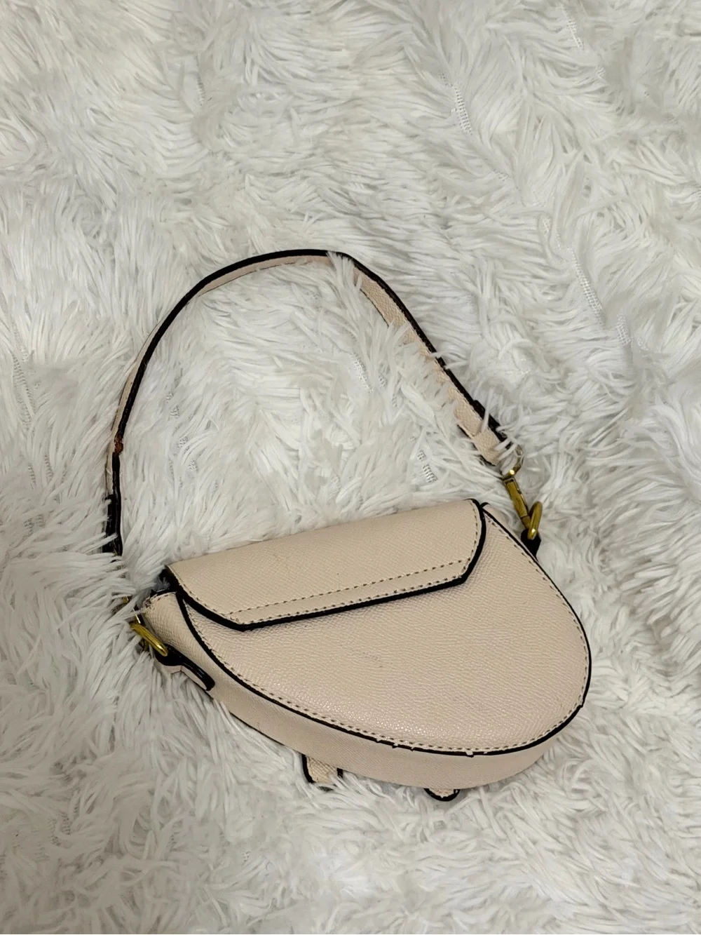Kids Cream Saddle shoulder Bag